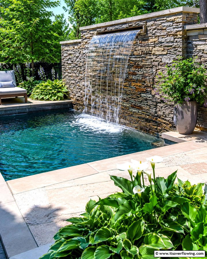 Plunge Pool with Waterfall Feature - 25 Plunge Pool Ideas for a Refreshing Backyard