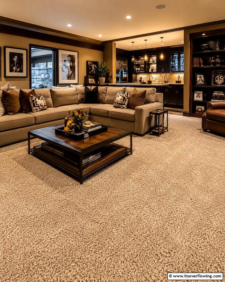 Plush Carpet Comfort - 25 Man Cave Flooring Ideas for a Masculine Retreat