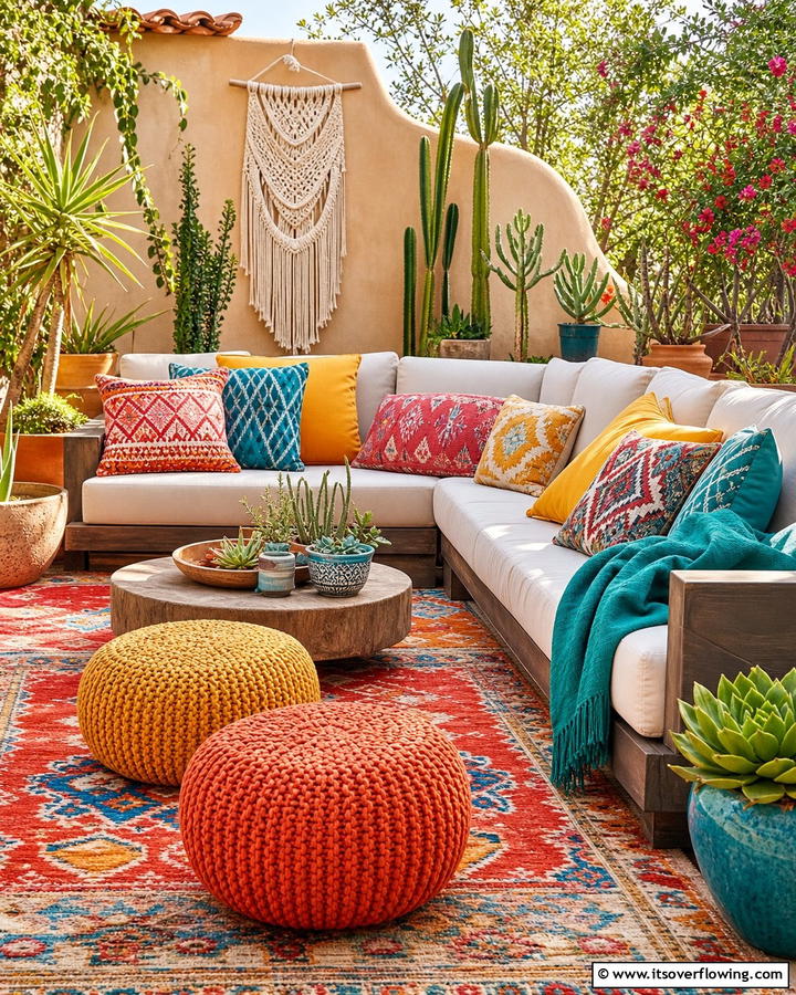 Plush Outdoor Cushions and Accessories - 21 Outdoor Furniture Ideas for Durable & Stylish Spaces