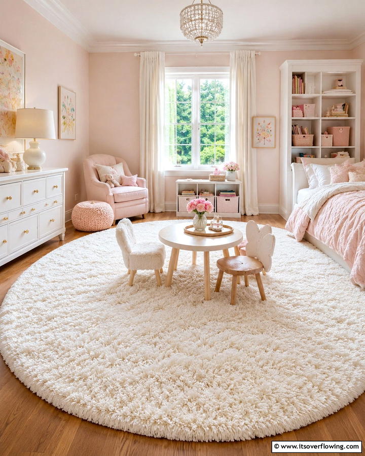 Plush Rugs for a Cozy Feel - 25 Princess Room Ideas to Create a Dreamy Space