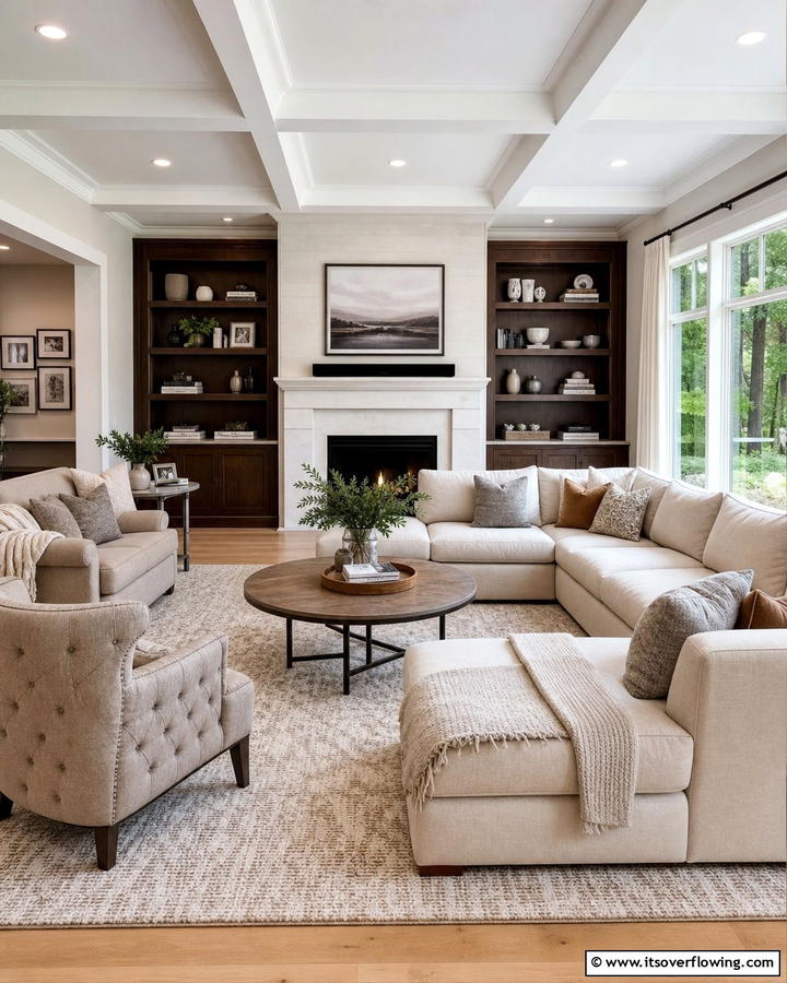 Plush Seating Arrangements - 21 Cozy Living Room Ideas for Warm & Inviting Spaces