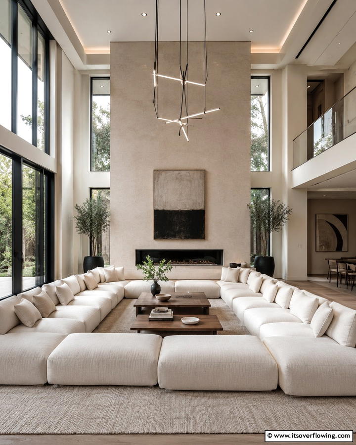 Plush Sectional Sofas for Ultimate Relaxation - 25 Mansion Living Room Ideas for Luxurious Spaces