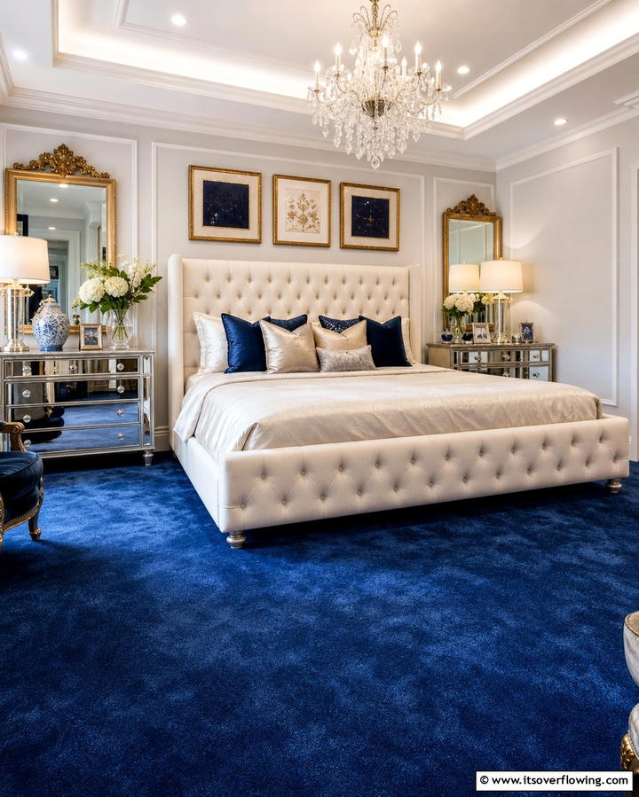 Plush Velvet Carpets for Luxurious Appeal - 25 Stylish Bedroom Carpet Ideas for a Comfortable Retreat