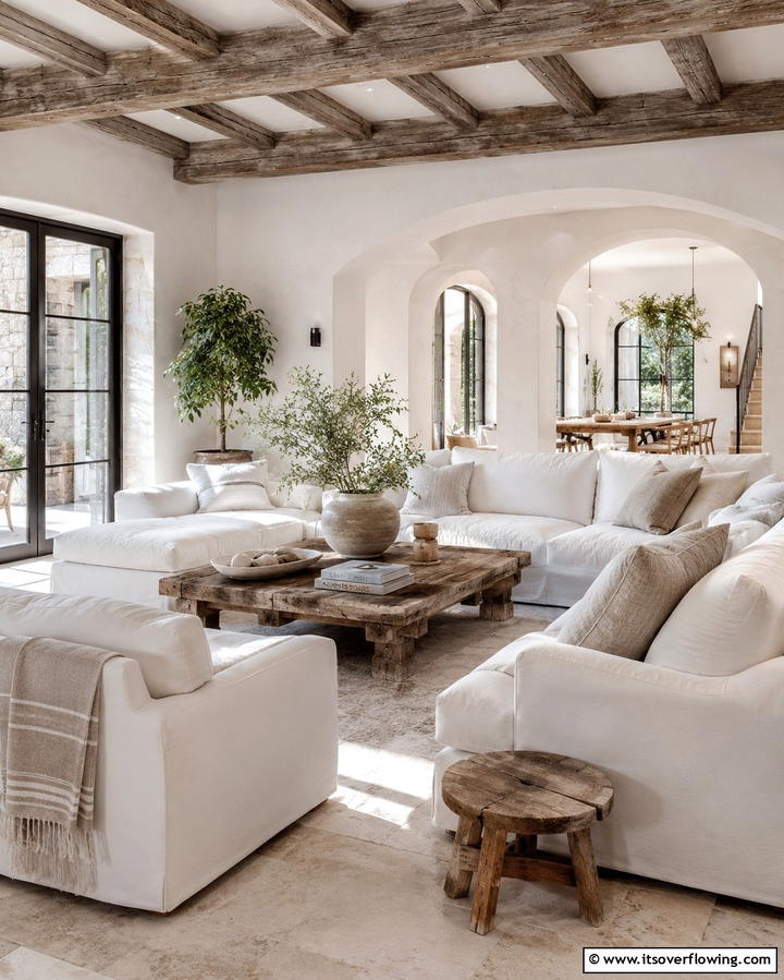 Plush and Comfortable Seating - 30 Mediterranean Living Room Ideas- Warm & Inviting Spaces