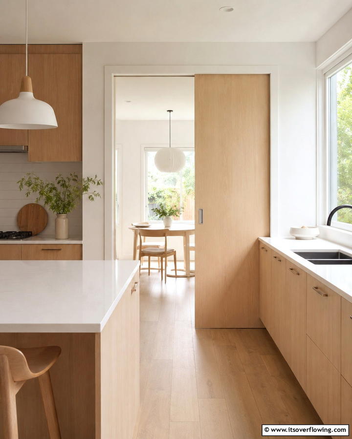 Pocket Doors for Space Optimization - 25 Kitchen Door Design Ideas to Enhance Your Space