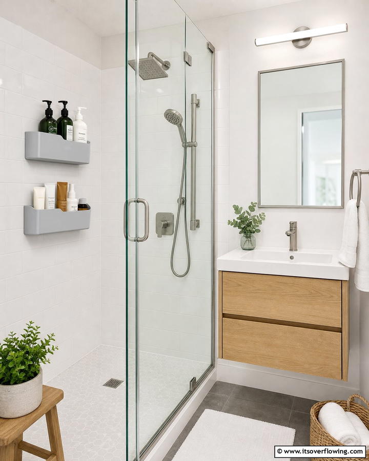 Pocket Shower Caddies - 21 Small Shower Design Ideas for Stylish Functionality