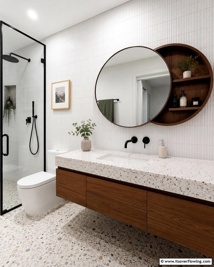 Pocket Storage Mirrors - 25 Small Ensuite Design Ideas for Compact Bathrooms
