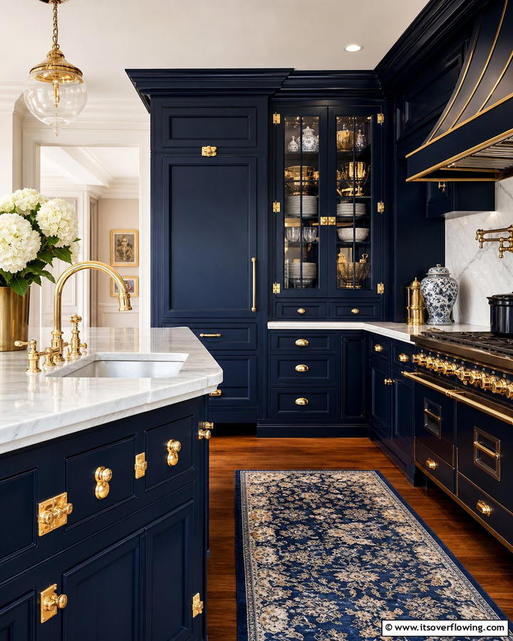 Polished Brass Fixtures - 25 Traditional Kitchen Ideas for Timeless Elegance