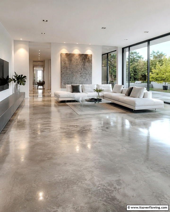 Polished Concrete Floors - 25 Innovative Concrete Floor Design Ideas for Homes