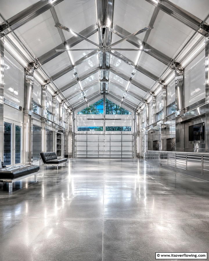Polished Metal Accents - 25 Pole Barn Interior Ideas for a Versatile Space