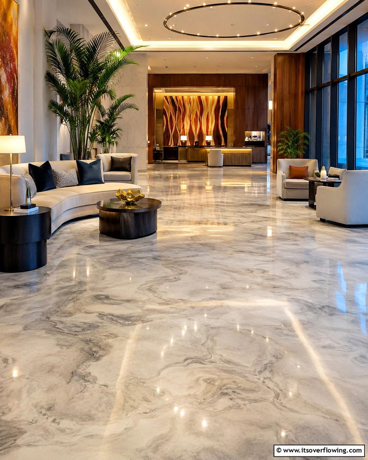 Polished Overlay Concrete Floors - 20 Types of Concrete Floor Finishes for Durability