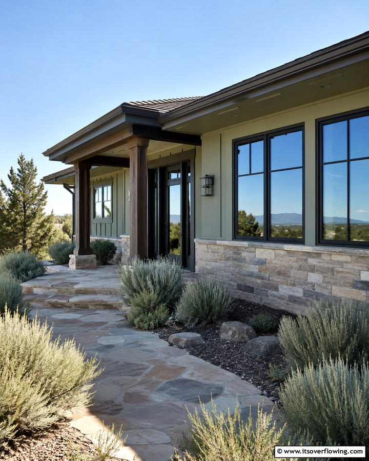 Polished Sagebrush Charm - 30 Green Exterior Paint Colors for Curb Appeal