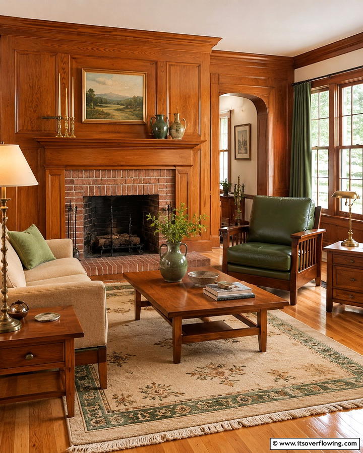 Polished Wood Details - 30 1950s Living Room Ideas for Retro Charm Revival