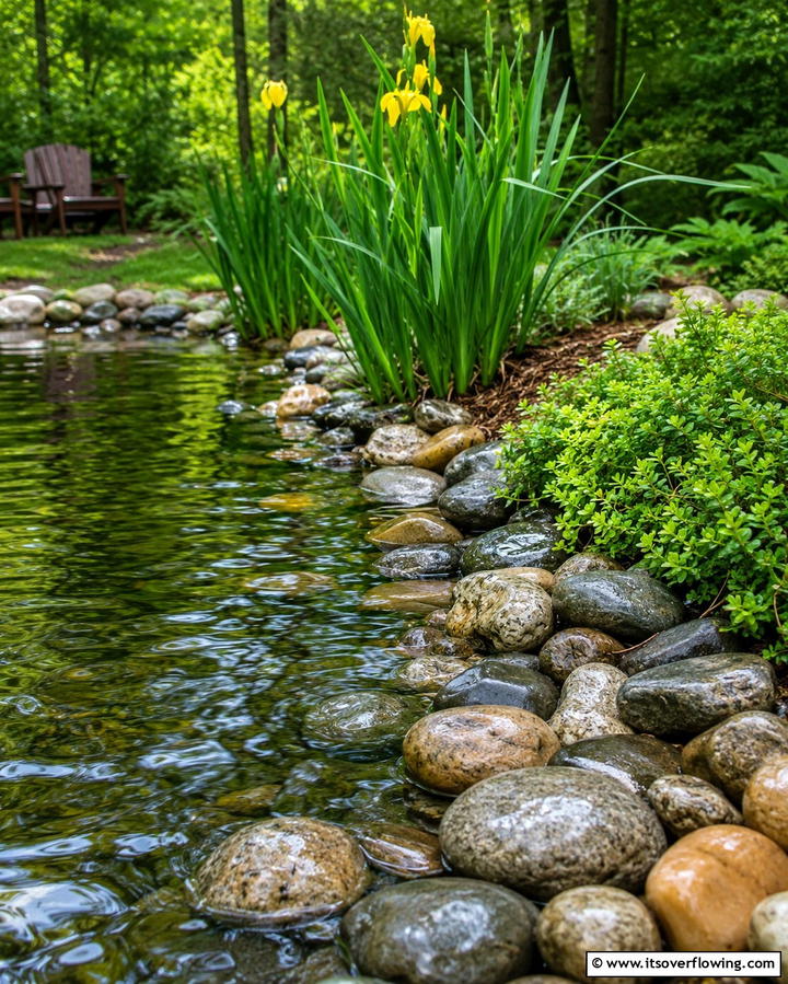Pond Edge Detailing - 25 River Rock Edging Ideas for Your Garden