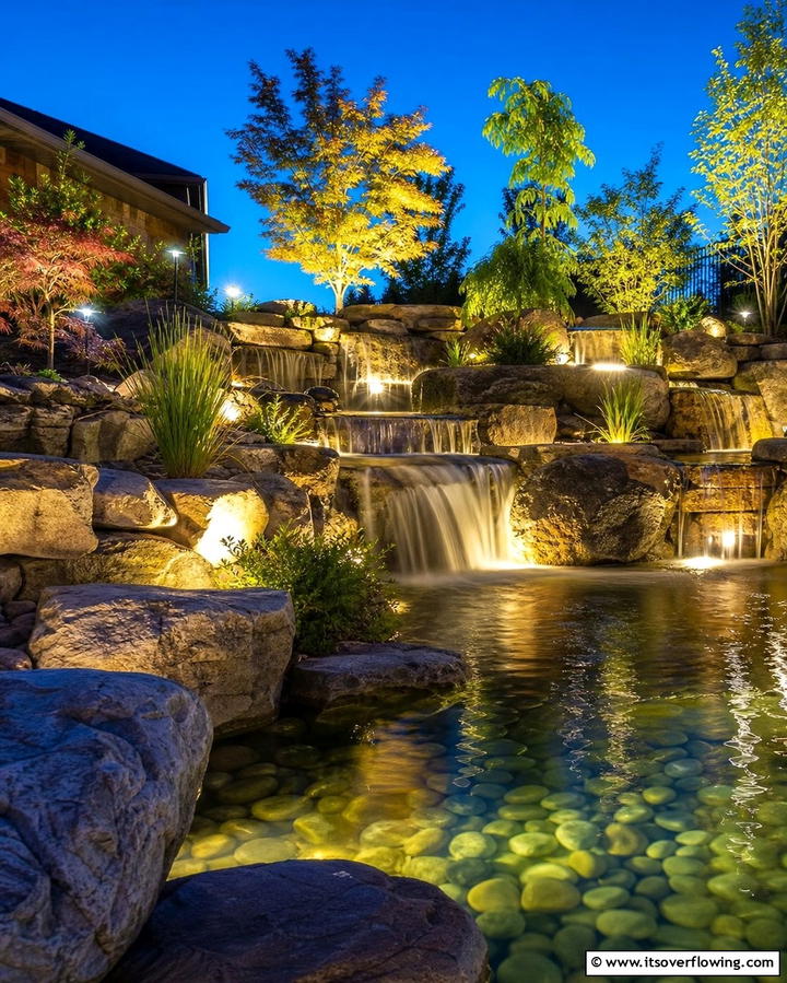 Pond Lighting Features - 25 Pond Landscaping Ideas for a Tranquil Backyard