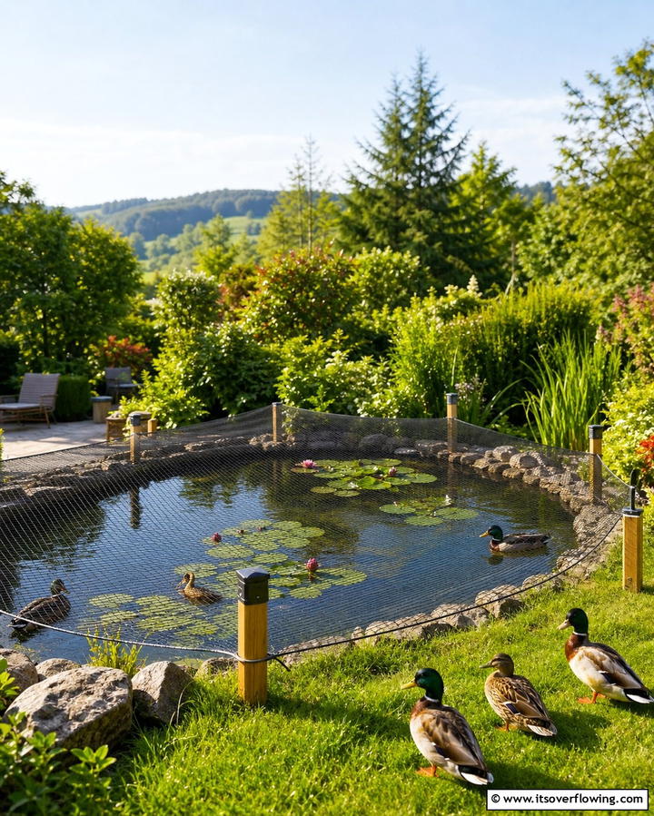 Pond Netting - 25 Duck Pond Ideas- Beautiful & Functional Designs
