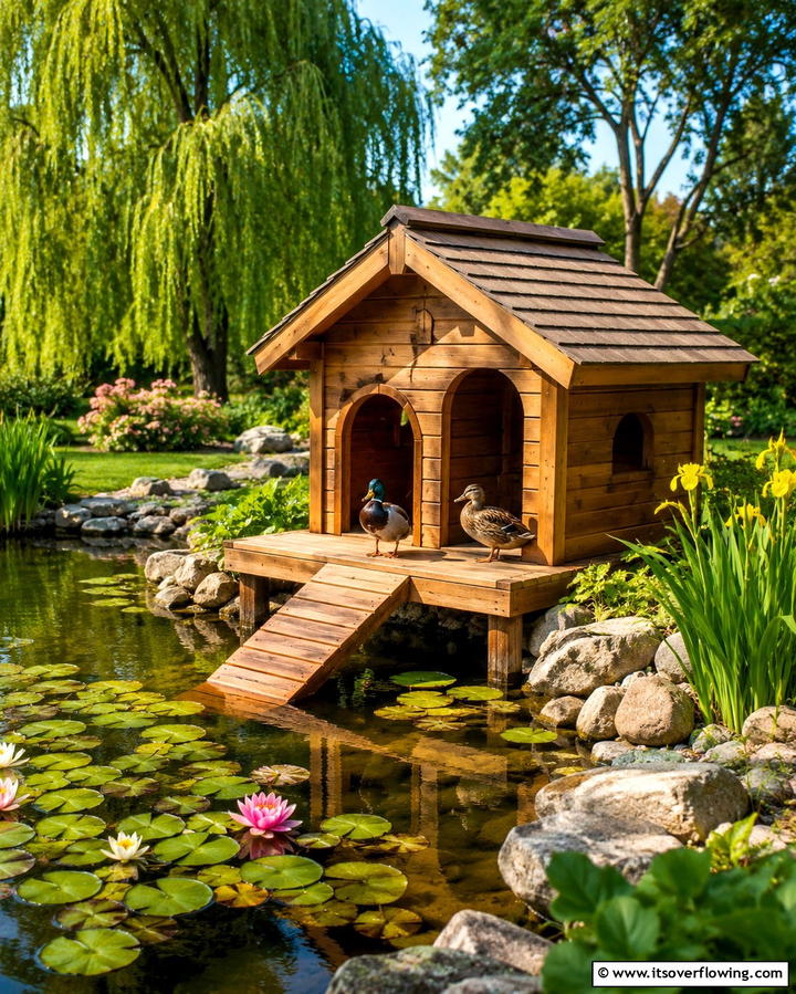 Pond Side Duck House - 25 Duck House Ideas for Your Backyard