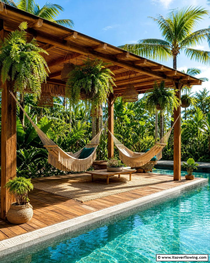 Pool Gazebo with Hammocks - 20 Pool Gazebo Ideas for a Stunning Backyard Oasis