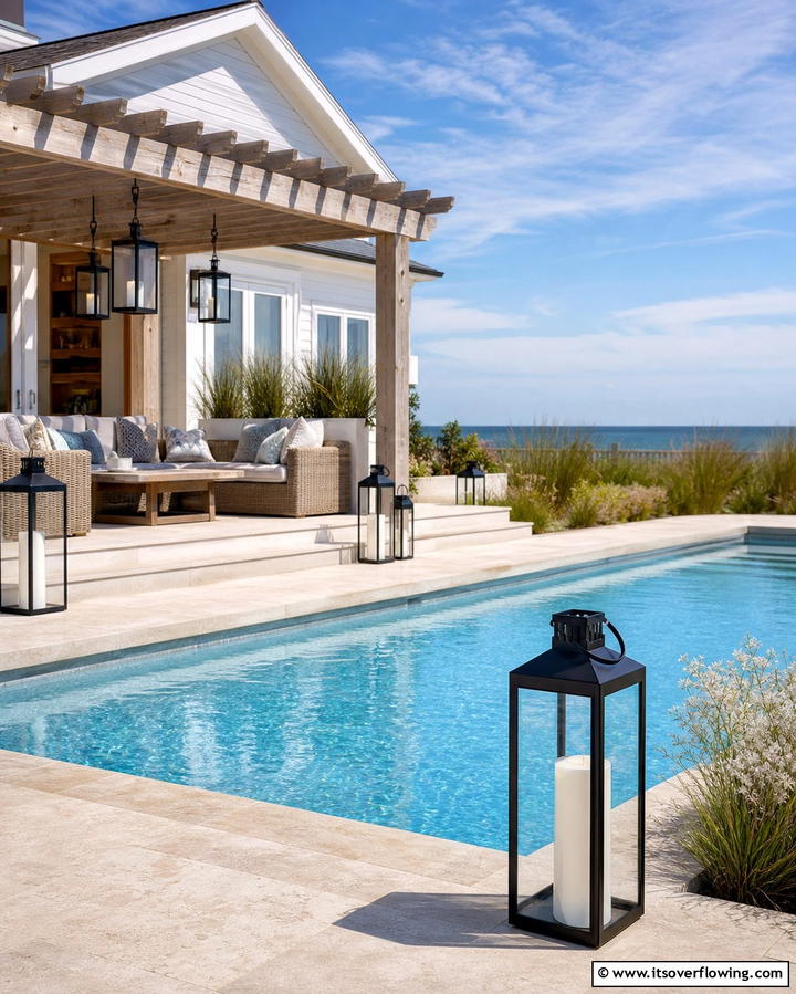 Pool Lanterns - 25 Pool Lighting Ideas to Illuminate Your Nighttime Swim