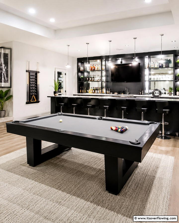 Pool Table Rooms with Built In Bars - 25 Pool Table Room Ideas for the Ultimate Game Room