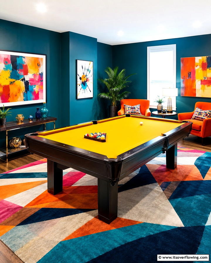 Pool Table Rooms with Vibrant Colors - 25 Pool Table Room Ideas for the Ultimate Game Room