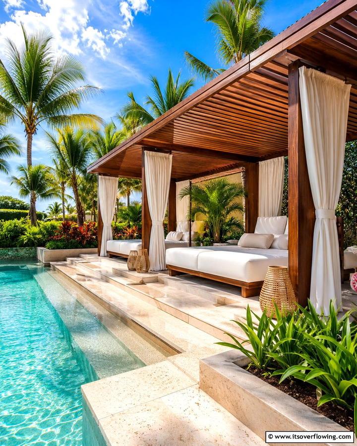 Poolside Cabana - 25 Pool Decor Ideas to Transform Your Outdoor Space