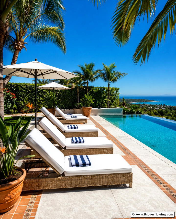 Poolside Chaise Loungers - 30 Patio Furniture Ideas to Elevate Your Outdoor Space