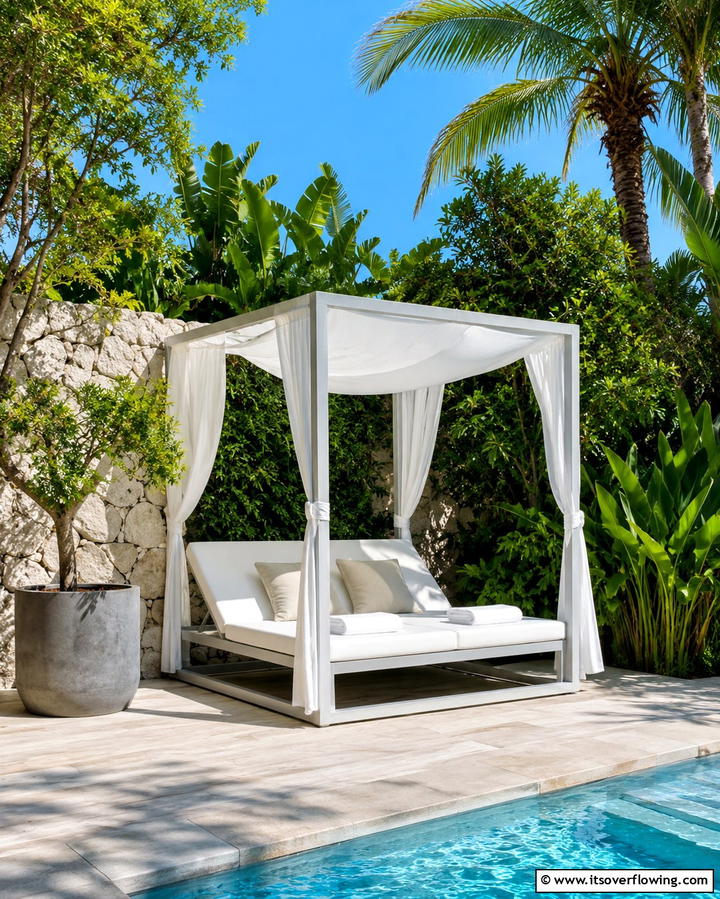 Poolside Daybeds - 25 Pool Furniture Ideas for a Relaxing Outdoor Oasis