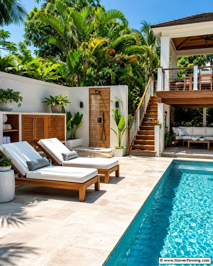 Poolside Deck and PatioOne - 25 Deck and Patio Combination Ideas for a Versatile Outdoor Space