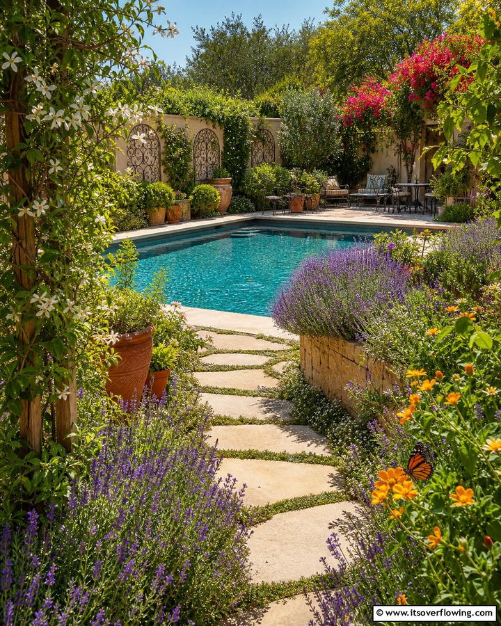 Poolside Garden Oasis - 17 Pool Landscaping Ideas for Tropical Backyard Escapes