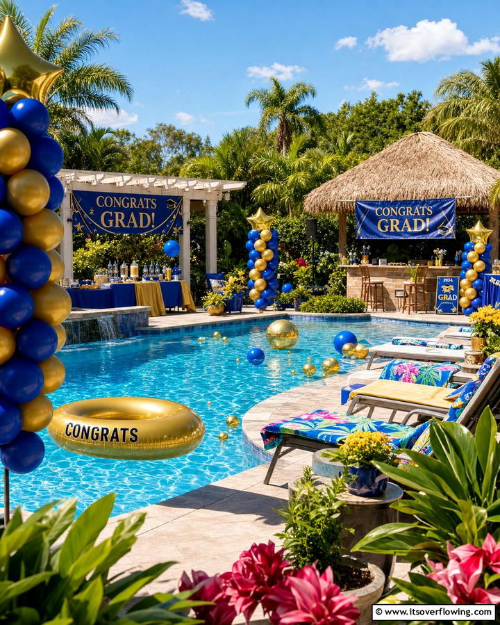 Poolside Graduation Party - 21 Graduation Party Ideas for Memorable Celebrations