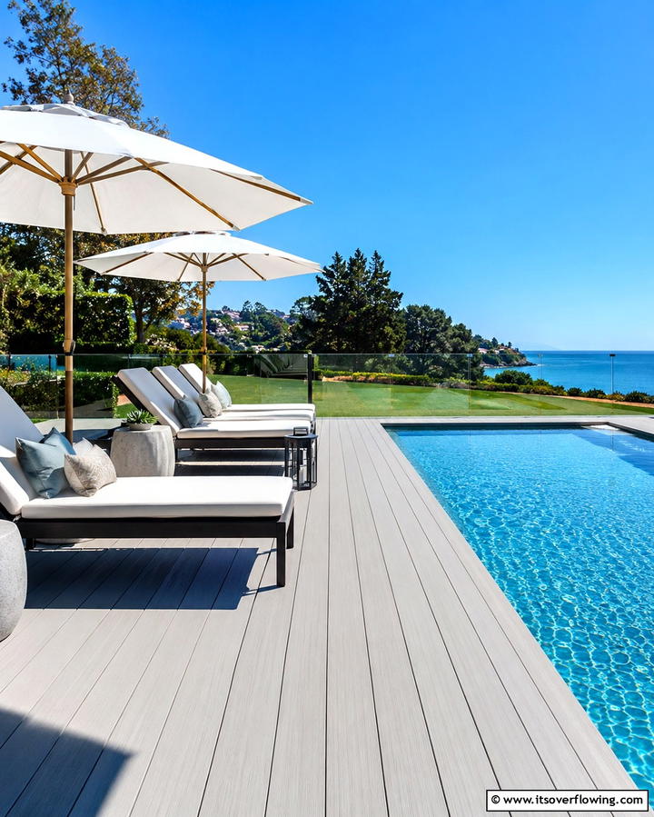 Poolside Ground Deck - 25 Ground Level Deck Ideas for Easy Outdoor Living