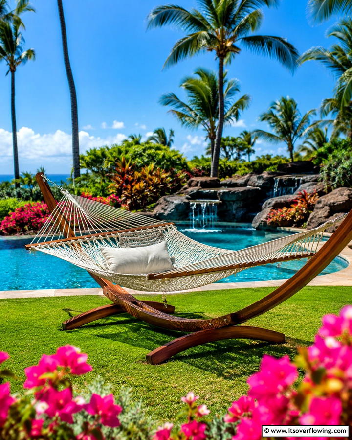 Poolside Hammocks - 25 Pool Decor Ideas to Transform Your Outdoor Space