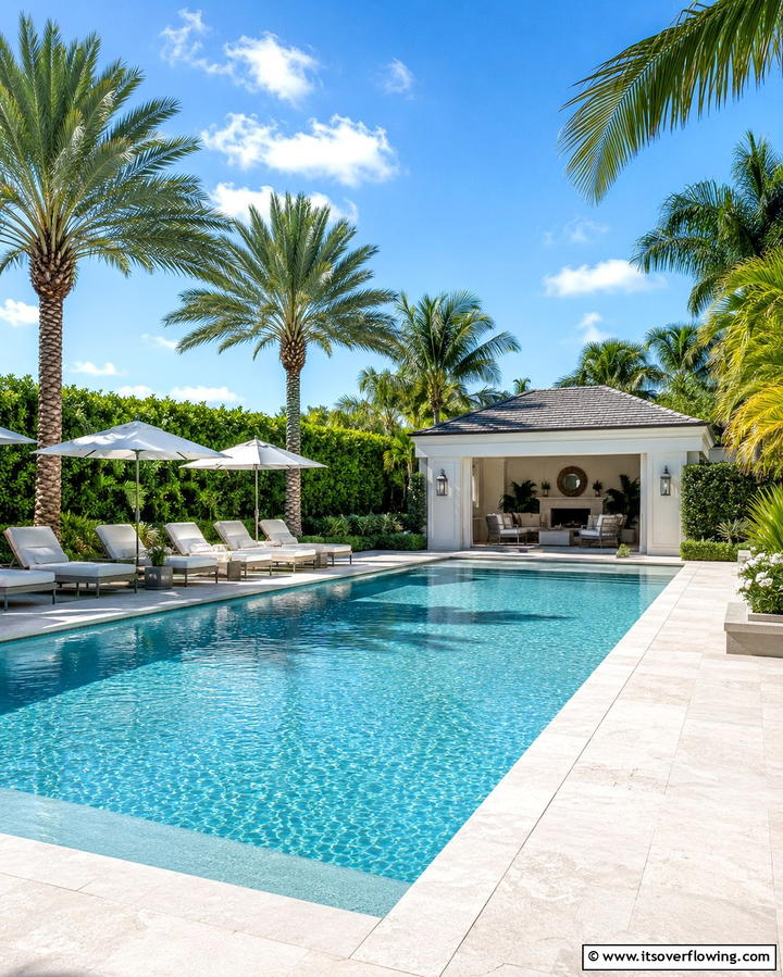 Poolside Oasis - 30 Florida Backyard Ideas for Tropical Outdoor Living