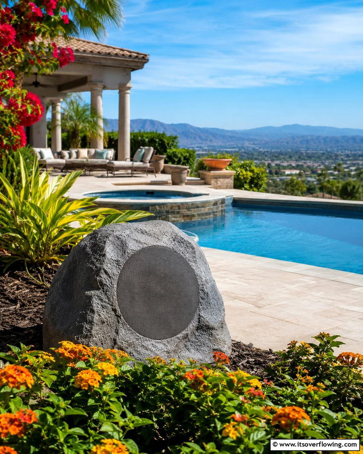 Poolside Outdoor Speakers - 25 Pool Decor Ideas to Transform Your Outdoor Space