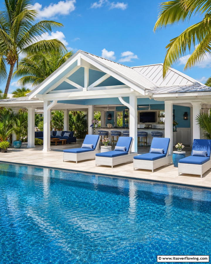 Poolside Pavilion - 20 Outdoor Pavilion Ideas for Relaxing Gatherings