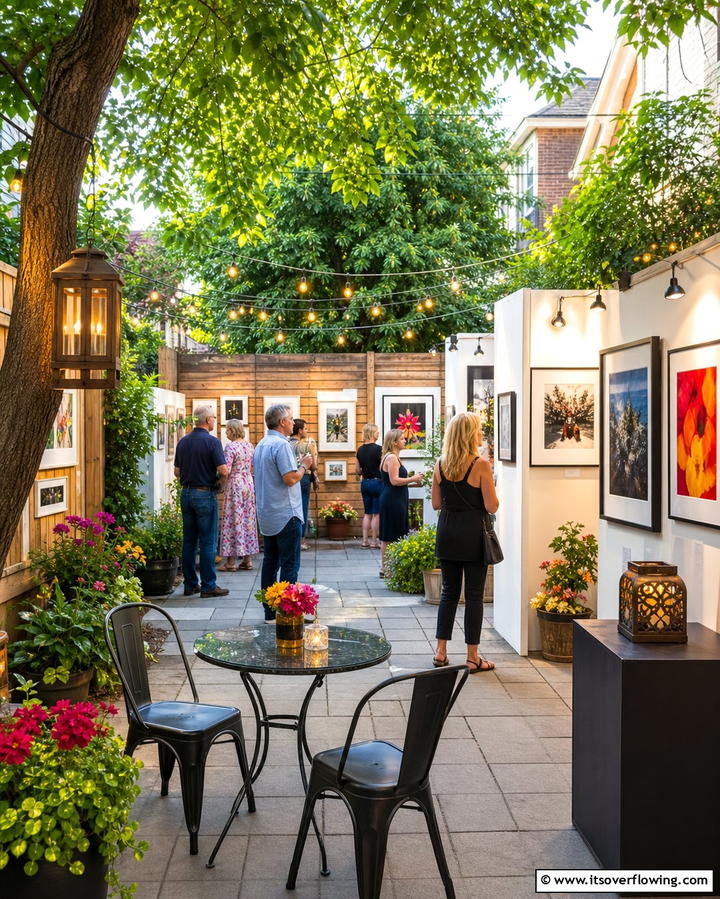 Pop Up Art Gallery - 25 Backyard Entertainment Ideas for Fun Gatherings