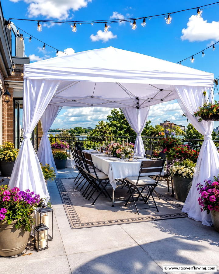 Pop Up Gazebos for Temporary Shade - 25 Balcony Shade Ideas for Comfortable Outdoor Relaxation