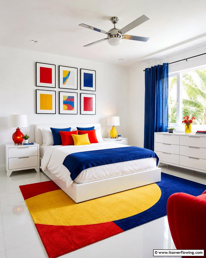 Pop of Primary Colors - 25 Colorful Bedroom Ideas to Brighten Your Space