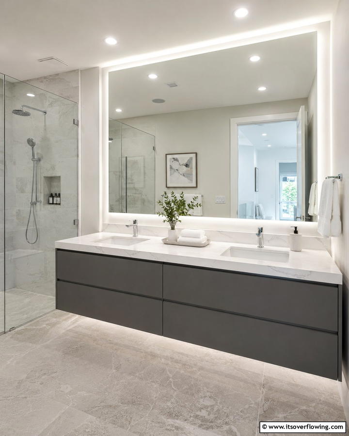 Porcelain Countertops for Versatile Elegance - 25 Bathroom Countertop Ideas for a Stylish Upgrade