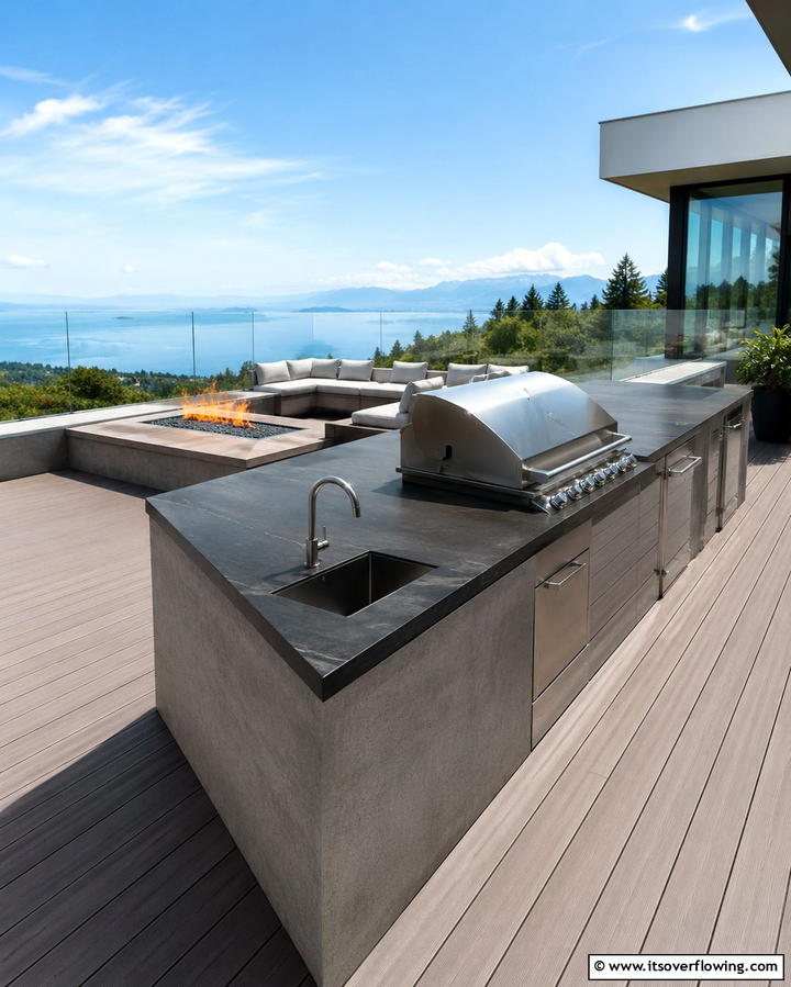 Porcelain Countertops for Versatility - 25 Outdoor Countertop Ideas for Functional Spaces