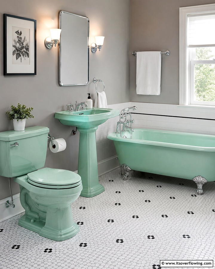 Porcelain Fixtures - 25 Vintage Bathroom Ideas for Classic Charm
