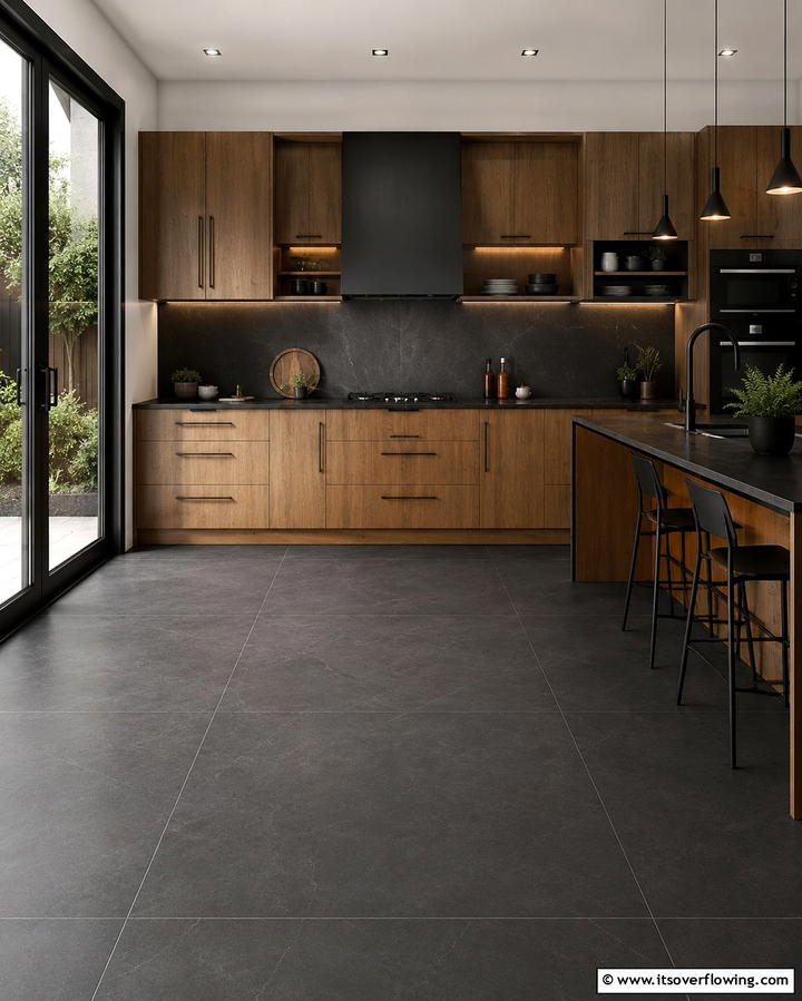 Porcelain Tile Flooring - 25 Garage Flooring Ideas for Durability and Style