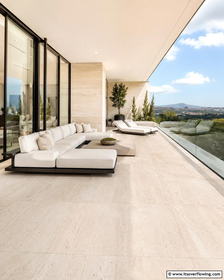 Porcelain Tiles - 25 Porch Flooring Options for Stylish Outdoor Spaces