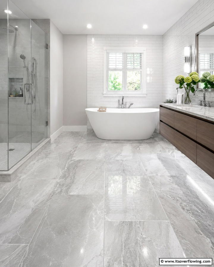 Porcelain Tiles for Durability and Style - 25 Bathroom Flooring Ideas for Style and Durability