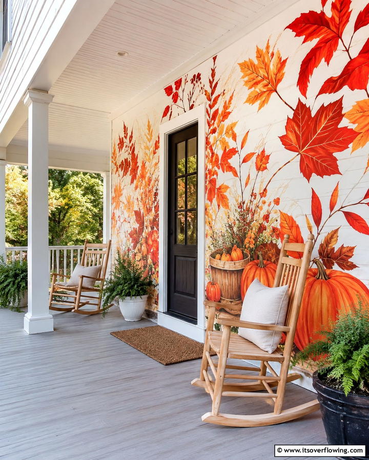 Porch Seasonal Mural - 30 Interactive Mural Ideas- Transform Your Walls Creatively
