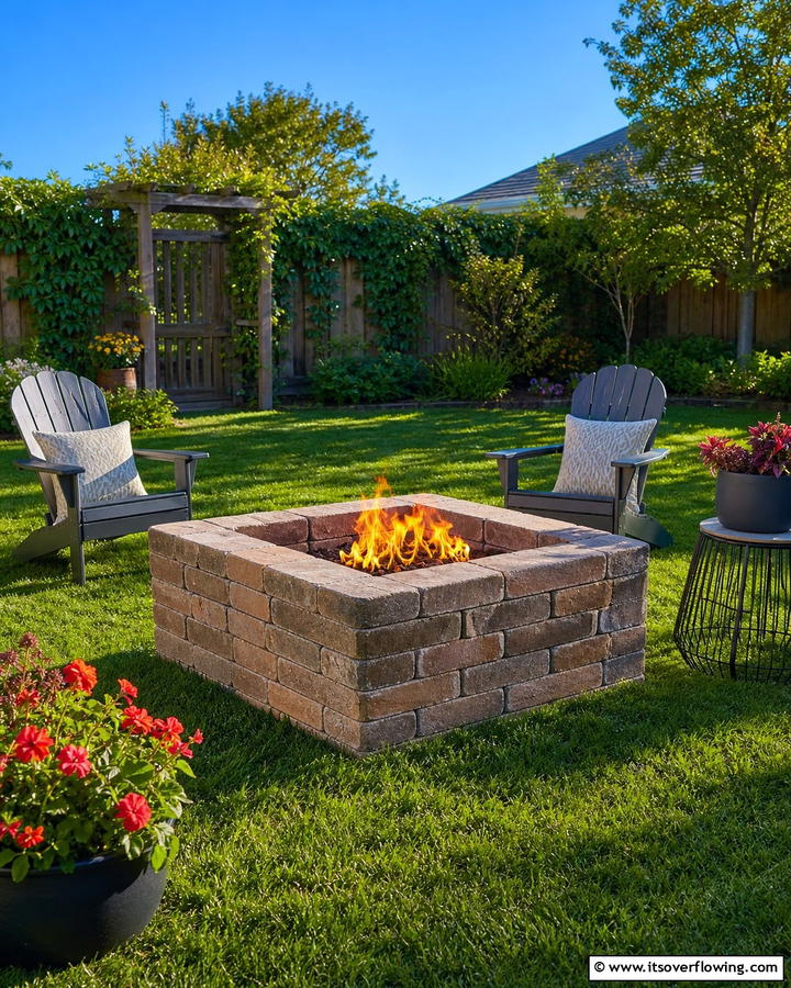 Portable Brick Fire Pit - 25 Creative Brick Fire Pit Ideas for Your Backyard