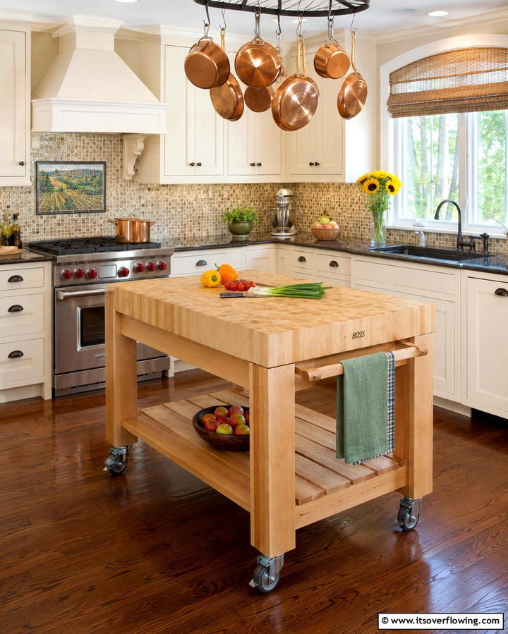 Portable Butcher Blocks - 25 Small Kitchen Island Ideas for Compact Spaces