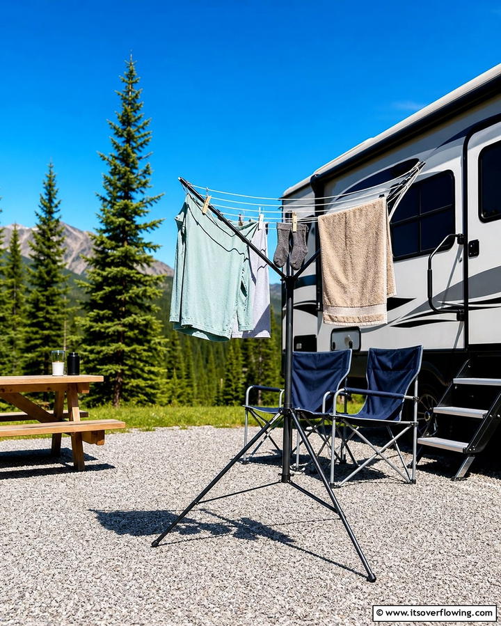 Portable Clothesline for On the Go Use - 25 Outdoor Clothesline Ideas for Efficient Drying