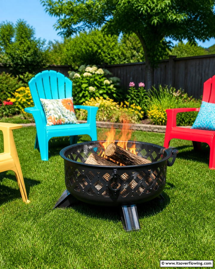 Portable Fire Pit for Flexible Use - 25 Backyard Fire Pit Ideas for Cozy Landscaping